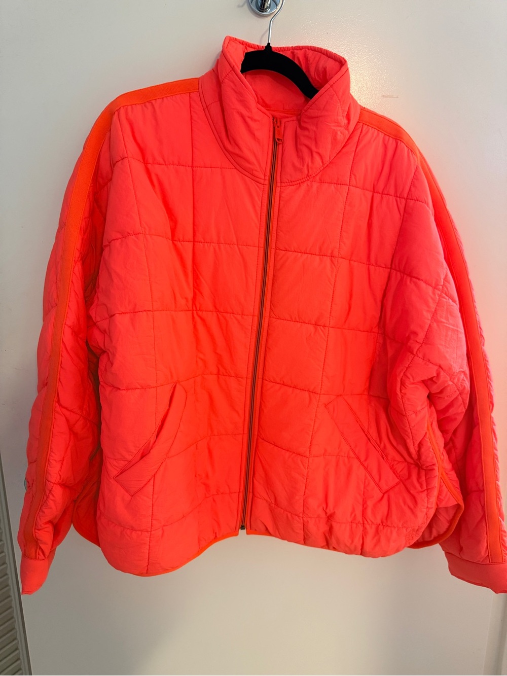 Free People neon packable coat